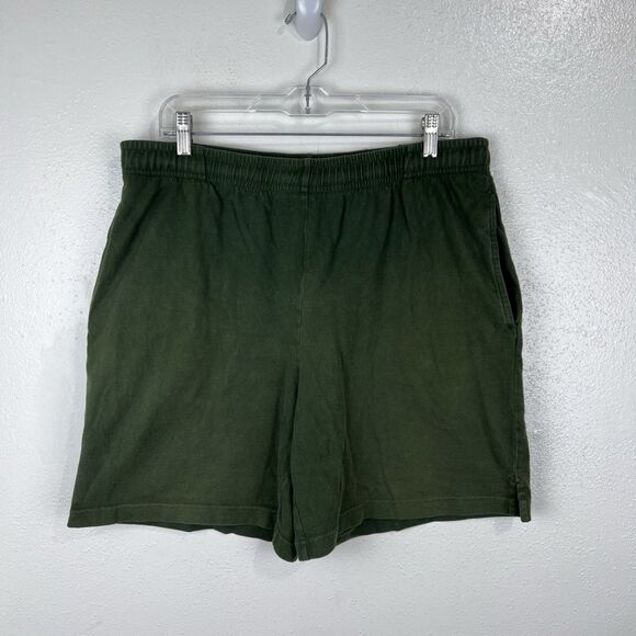 Lands' End Shorts Men Large 36-38 Green Pull On Drawstring Casual Lounge Bottoms - Picture 14 of 14